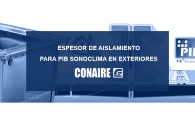 Espesor de aislamiento en conducto SONOCLIMA de CONAIRE cuando circula por el exterior de los edificios